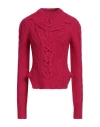 Isabel Marant Woman Sweater Magenta Size 10 Baby Alpaca Wool, Merino Wool, Polyamide In Magenta