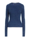 Isabel Marant Woman Sweater Navy Size 8 Synthetic Fibers, Mohair Wool, Wool, Elastane In Navy Blue