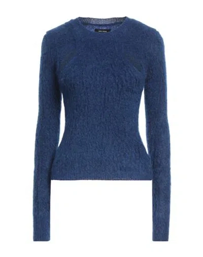 Isabel Marant Woman Sweater Navy Blue Size 8 Synthetic Fibers, Mohair Wool, Wool, Elastane