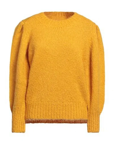 Isabel Marant Woman Sweater Ocher Size 10 Mohair Wool, Polyamide In Yellow