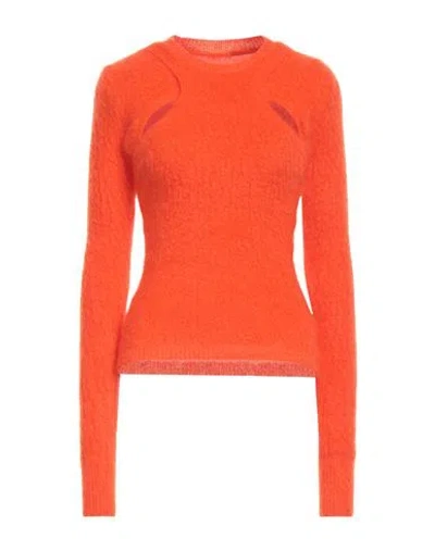 Isabel Marant Woman Sweater Orange Size 8 Mohair Wool, Synthetic Fibers, Recycled Polyamide, Wool, E