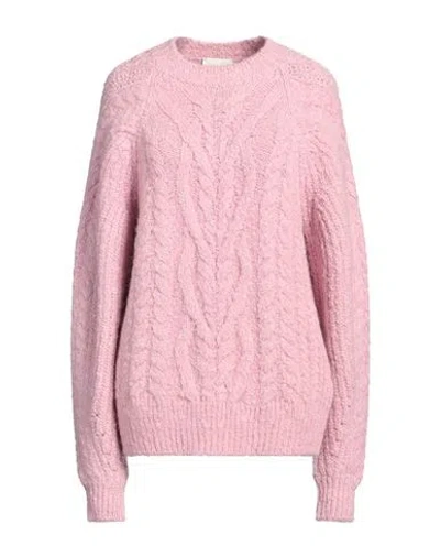 Isabel Marant Woman Sweater Pink Size 10 Alpaca Wool, Acrylic, Cotton, Polyamide In Pink