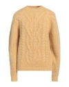 Isabel Marant Woman Sweater Sand Size 10 Alpaca Wool, Acrylic, Cotton, Polyamide In Beige