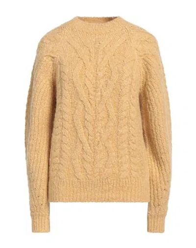 Isabel Marant Woman Sweater Sand Size 10 Alpaca Wool, Acrylic, Cotton, Polyamide In Beige