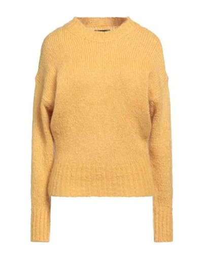 Isabel Marant Woman Sweater Yellow Size 10 Mohair Wool, Polyamide