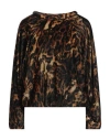 Isabel Marant Woman Sweatshirt Brown Size 4 Viscose, Silk