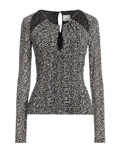 Isabel Marant Woman T-shirt Black Size 6 Viscose, Elastane