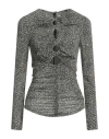 Isabel Marant Woman T-shirt Charcoal Size 8 Viscose, Elastane In Grey