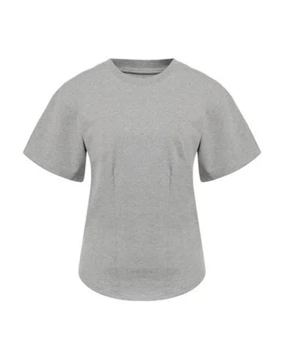 Isabel Marant Woman T-shirt Light Grey Size 8 Cotton
