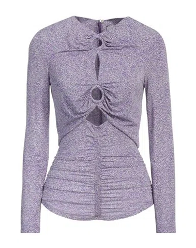 Isabel Marant Woman T-shirt Purple Size 8 Viscose, Elastane
