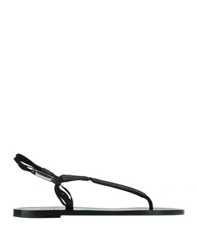 Isabel Marant Woman Thong Sandal Black Size 5.5 Lambskin