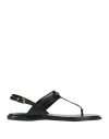 Isabel Marant Woman Thong Sandal Black Size 6.5 Goat Skin In Black