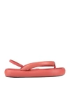 Isabel Marant Woman Thong Sandal Coral Size 7.5 Leather In Red