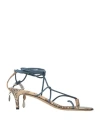 Isabel Marant Woman Thong Sandal Light Blue Size 5 Calfskin