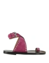 Isabel Marant Woman Thong Sandal Mauve Size 6 Soft Leather In Purple