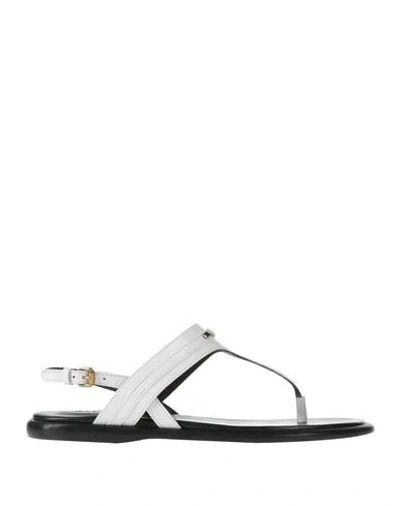 Isabel Marant Woman Thong Sandal White Size 5.5 Goat Skin