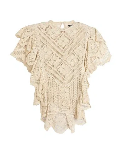 Isabel Marant Woman Top Beige Size 1 Cotton