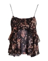 ISABEL MARANT ISABEL MARANT WOMAN TOP BLACK SIZE 10 COTTON, SILK