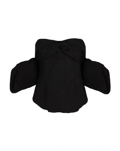 Isabel Marant Woman Top Black Size 10 Hemp, Viscose, Elastane