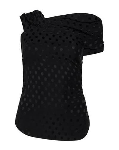 Isabel Marant Woman Top Black Size 2 Silk, Elastane
