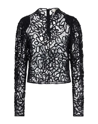 Isabel Marant Woman Top Black Size 6 Cotton, Silk