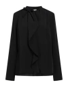 Isabel Marant Pleat Back Blouse Ruffle Detail In Black