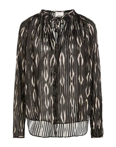 Isabel Marant Woman Top Black Size 6 Silk, Polyester, Cotton, Metallic Fiber