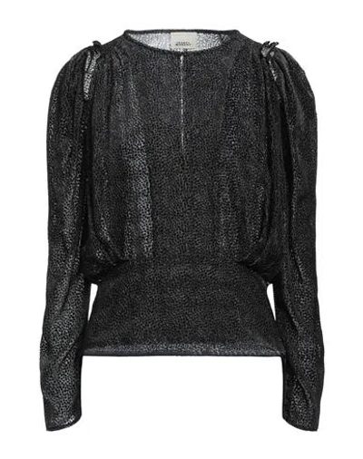 ISABEL MARANT ISABEL MARANT WOMAN TOP BLACK SIZE 4 VISCOSE, SILK