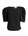 Isabel Marant Woman Top Black Size 8 Hemp, Viscose, Elastane In Black