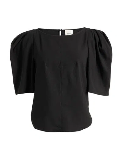 Isabel Marant Woman Top Black Size 8 Hemp, Viscose, Elastane