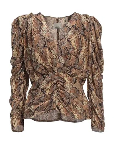 Isabel Marant Woman Top Camel Size 6 Silk, Viscose