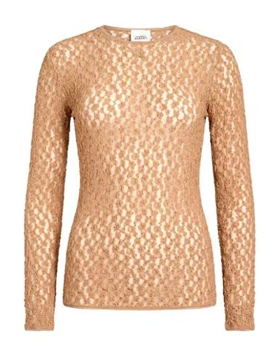 Isabel Marant Woman Top Camel Size 8 Polyamide, Cotton, Elastane In Brown