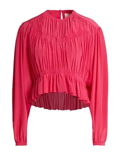 Isabel Marant Woman Top Coral Size 2 Silk In Red