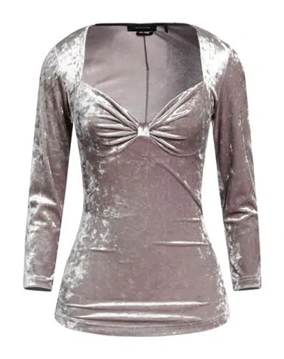 ISABEL MARANT ISABEL MARANT WOMAN TOP TAUPE SIZE 8 POLYESTER, ELASTANE
