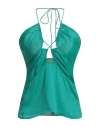 Isabel Marant Woman Top Green Size 8 Cotton, Silk In Green