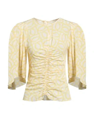 Isabel Marant Woman Top Ivory Size 2 Silk, Elastane In Orange