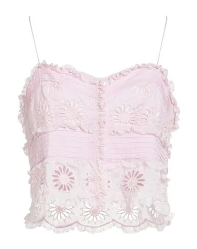 Isabel Marant Woman Top Light Pink Size 8 Cotton, Silk