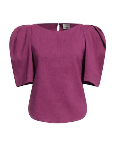 Isabel Marant Woman Top Mauve Size 10 Hemp, Viscose, Elastane In Purple