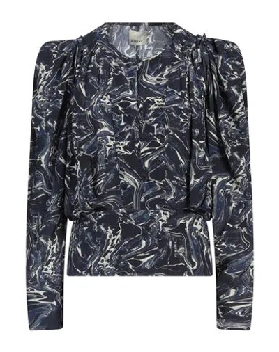 Isabel Marant Woman Top Midnight Blue Size 8 Silk