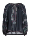 Isabel Marant Woman Top Navy Size 8 Cotton, Viscose In Navy
