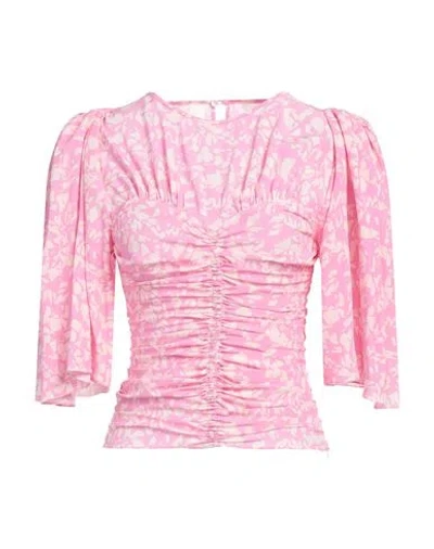 ISABEL MARANT ISABEL MARANT WOMAN TOP PINK SIZE 6 SILK, ELASTANE