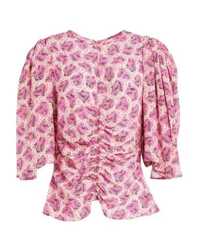 Isabel Marant Woman Top Pink Size 6 Silk, Elastane In Pink