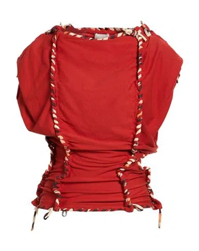 Isabel Marant Woman Top Rust Size 2 Cotton In Red