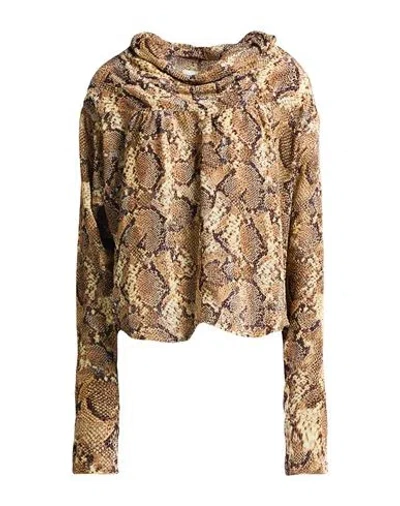 Isabel Marant Woman Top Sand Size 4 Silk, Viscose In Nude
