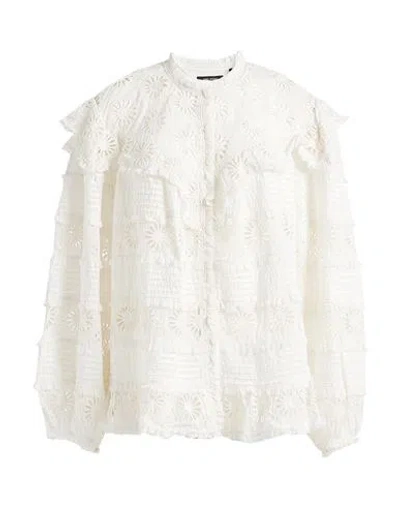 Isabel Marant Woman Top White Size 6 Cotton, Silk