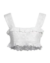 Isabel Marant Woman Top White Size 6 Cotton, Silk In White