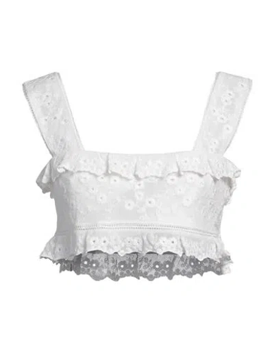Isabel Marant Woman Top White Size 6 Cotton, Silk