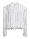 Isabel Marant Woman Top White Size 6 Cotton, Silk