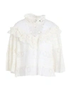 Isabel Marant Woman Top White Size 8 Cotton, Silk In White