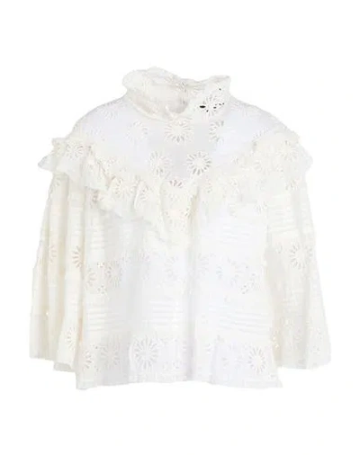 Isabel Marant Woman Top White Size 8 Cotton, Silk
